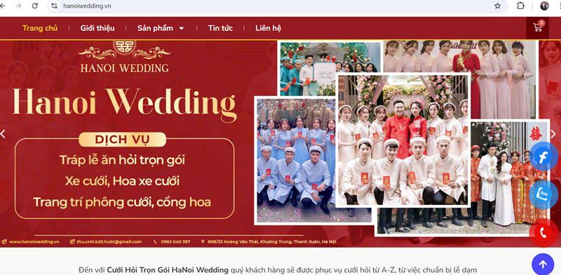 banner website ha noi wedding