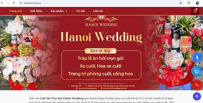 hình ảnh trên website hanoi wedding