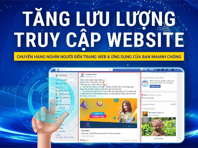 quảng cáo truy cập website