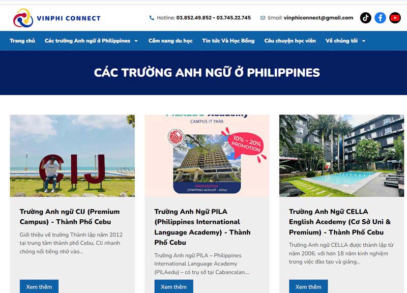 website vinphi chuyên nghiệp