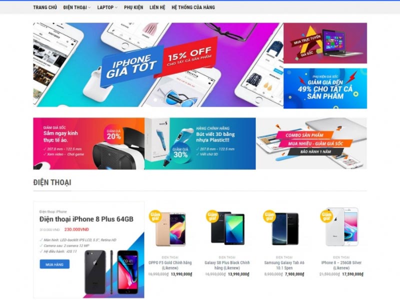 Website bán điện thoại là kênh kết nối trực tiếp với khách hàng