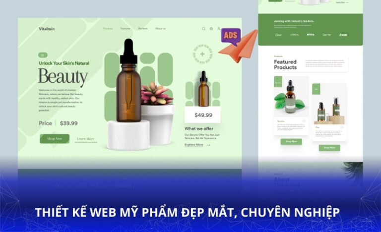 Thiết Kế Web Mỹ Phẩm Đẹp Mắt